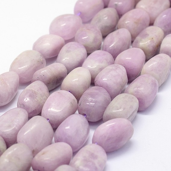 Kunzite naturelles brins de perles, perles de spodumène, ovale