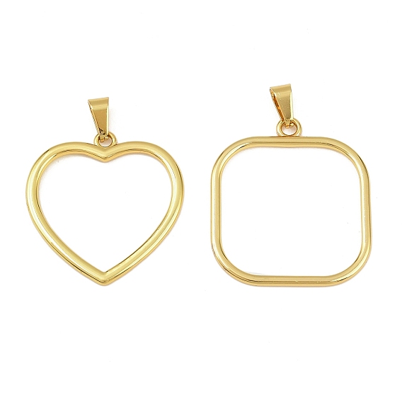 304 подвески из нержавеющей стали, полый, золотые