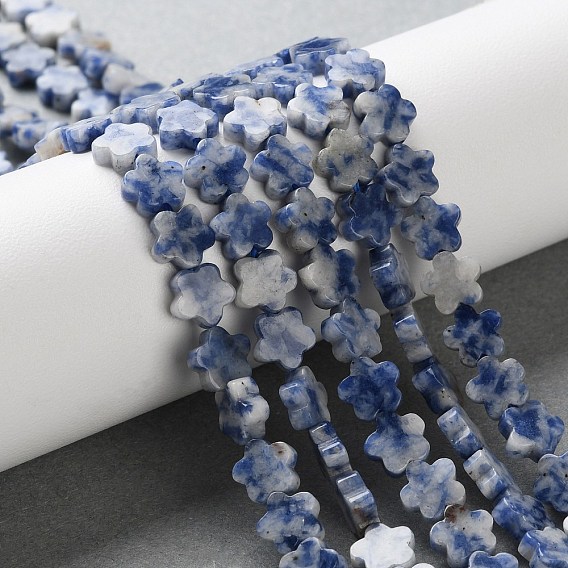 Натуральное синее пятно нитки из бисера яшмы, цветка сливы