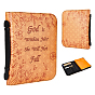 Portable PU Leather Book Case, for Collecting Book, Rectangle, Religion Theme