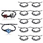 Adjustable Braided Nylon Cord Macrame Pouch Bracelet Making, with Glass Beads