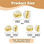12Pcs 3 Size TPE Plastic Ear Nuts, with Real 18K Gold Plated 316 Surgical Stainless Steel Findings, Belt Earring Backs