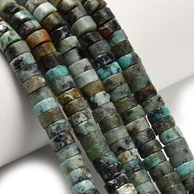 Бусы натуральная африканская бирюза (яшма), диск, Heishi бусы