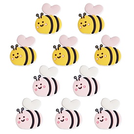 10шт 2 цвета силиконовые фокусные бусины, пчела)