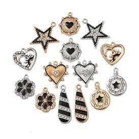 Подвески из эмали и сплава, со стразами