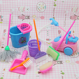 Пластиковый миниатюрный набор инструментов для чистки, для декора кукольного домика