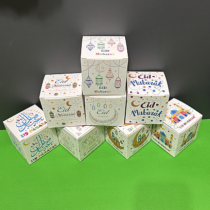 Рамадан квадратная картонная коробка конфет, подарочный футляр для конфет
