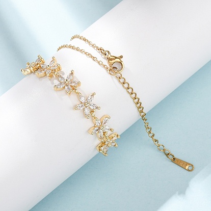 Латунные кристаллы со стразами 5 кулон в виде цветка 201 цепочка из нержавеющей стали для женщин