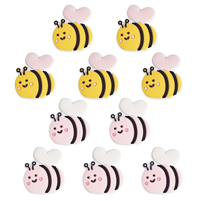 10шт 2 цвета силиконовые фокусные бусины, пчела)