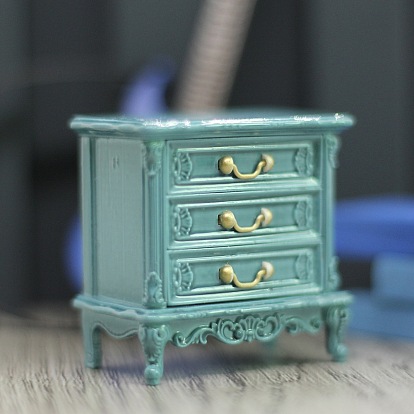 Mini Plastic Cabinet, Micro Landscape Furniture Dollhouse Accessories, Pretending Prop Decorations