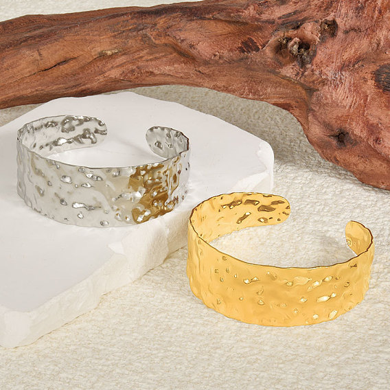 304 кованые браслеты-манжеты из нержавеющей стали для женщин