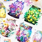 10Pcs 10 Styles PET Plastic Sticker, for Scrapbooking, Travel Diary Craft