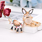 Cute Donkey Keychain with Rhinestone for Car Accessories and Gifts