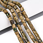 Нити бусин из натурального камня вердит, колонка