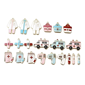 Подвески из сплава с эмалью медицинской тематики, золотые