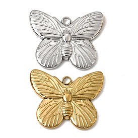 304 colgantes de acero inoxidable, encantos de la mariposa