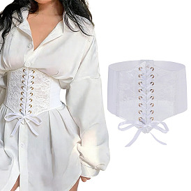1Pc Retro Sexy Cloth Lace Elastic Waist Belts for Dress