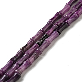 Natural Calcite Beads Strands, Column Bamboo Shape, Dyed & Heated