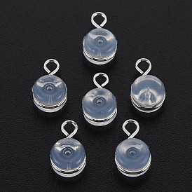 Силиконовые гайки для ушей, спинки для серьги, с латунной фурнитурой , овальные, без кадмия, без никеля и без свинца