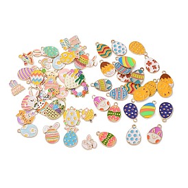 Подвески из эмали и сплава, пасхальные прелести, золотые