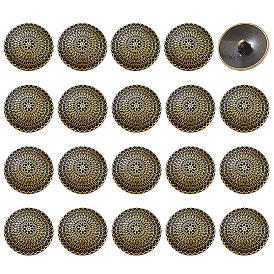 20шт. шт. пуговицы из сплава, плоско-круглые, 1-луночное