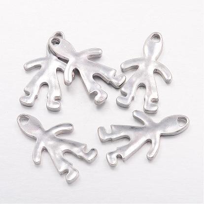 Сплавочные подвески тибетского стиля, без свинца и без кадмия, подвески человеческого силуэта, 40x25x3 мм, отверстие : 4 мм