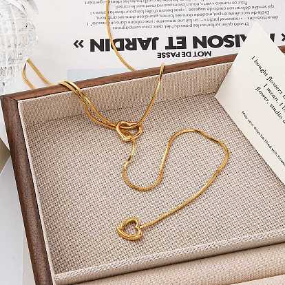 304 подвеска в форме сердца из нержавеющей стали и ожерелья с подвеской, ионное покрытие (ip)