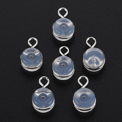 Силиконовые гайки для ушей, спинки для серьги, с латунной фурнитурой , овальные, без кадмия, без никеля и без свинца