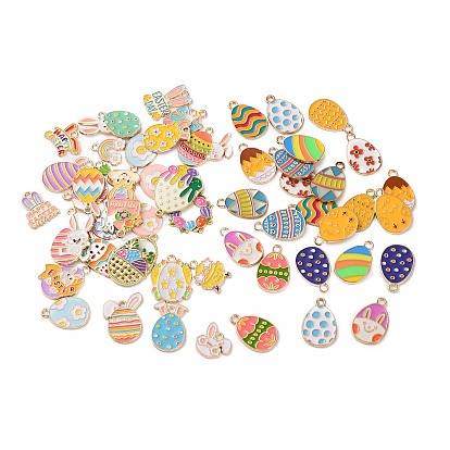 Подвески из эмали и сплава, пасхальные прелести, золотые