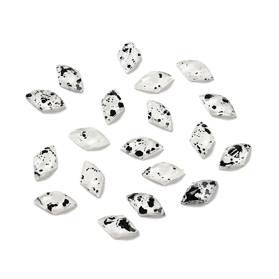 Spot Pattern Resin Cabochons, Nail Art Decoration Accessories, Rhombus