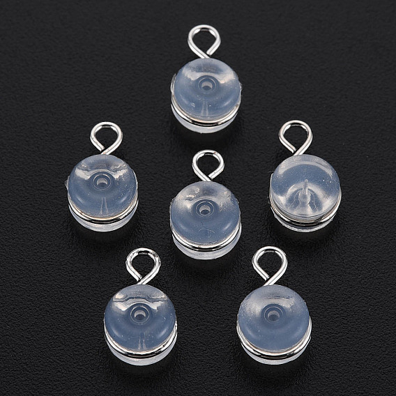 Силиконовые гайки для ушей, спинки для серьги, с латунной фурнитурой , овальные, без кадмия, без никеля и без свинца