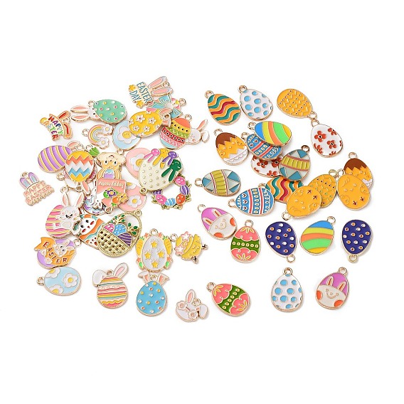 Подвески из эмали и сплава, пасхальные прелести, золотые