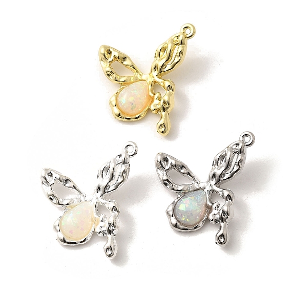 Подвески из смолы, бабочка, со сплавочной фурнитурой, стойки покрытие, без свинца, без кадмии и без никеля