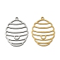 201 Stainless Steel Pendants, Honeycomb Charms, Cut-Out
