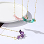 Minimalist Colorful Stone Pendant Necklace for Women - Versatile Natural Gemstone Chain Jewelry