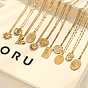 304 Stainless Steel Pendant Necklaces, Golden