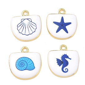 Pendentifs en laiton imprimés, charmes d'arc, crémaillère plaquage, plaqué longue durée, sans plomb et sans cadmium, réel 18 k plaqué or