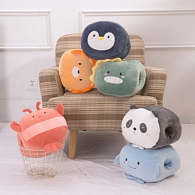 Whale/Dinosaur/Shrimp/Penguin/Lion/Panda Cute Winter Hand Warmer for Women Girls, Cartoon PP Cotton Soft Stuffed Doll Ornament Pillow Toy