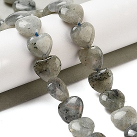 Natural Labradorite Beads Strands, Heart