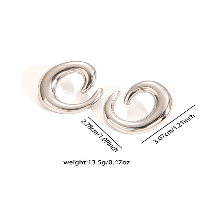 304 из нержавеющей стали серьги, кольцо