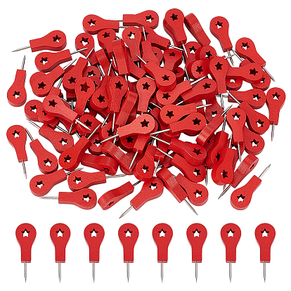 Кнопки в форме звезд из дерева, с железными контактами, для фото стены, карты, доска объявлений или пробковые доски