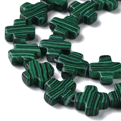 Synthetic Malachite Dyed Beads Strands, Cross