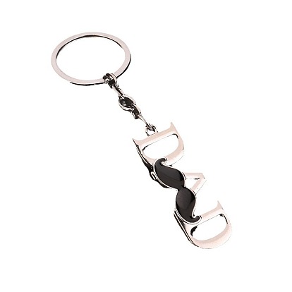 Mother's Day and Father's Day Theme Alloy Keychain, Word/Number Pendants Keychain