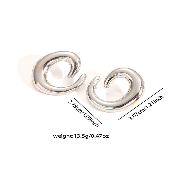 304 из нержавеющей стали серьги, кольцо