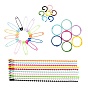 DIY Keychain Making Kit, Including Spray Painted Iron Safety Pins & Ball Chains & Split Key Rings & Linking Rings, for Jewelry Making