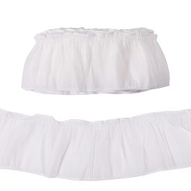 10M Polyester Ribbons, Ruffled Lace Ribbon, for Clothes Accessories