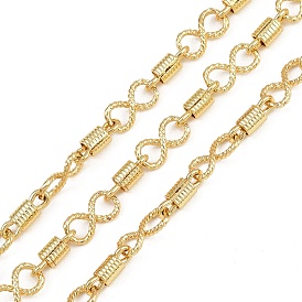 Латунь Figaro цепи, бесконечность, с катушкой, несварные, без свинца и без кадмия, долговечный, без свинца, без никеля и без кадмия