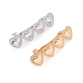 Cute Love Heart Alloy Spring Clip Hairpin for Simple and Lovely Girls