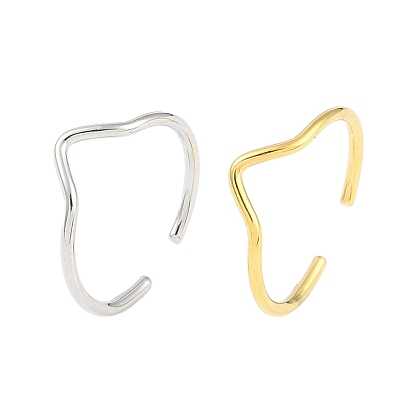 Ионное покрытие (ip) 304 открытая манжета из нержавеющей стали для женщин