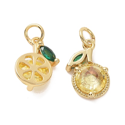 Латунные микро проложить кубического циркония прелести, с целью перехода в кольце, лимон